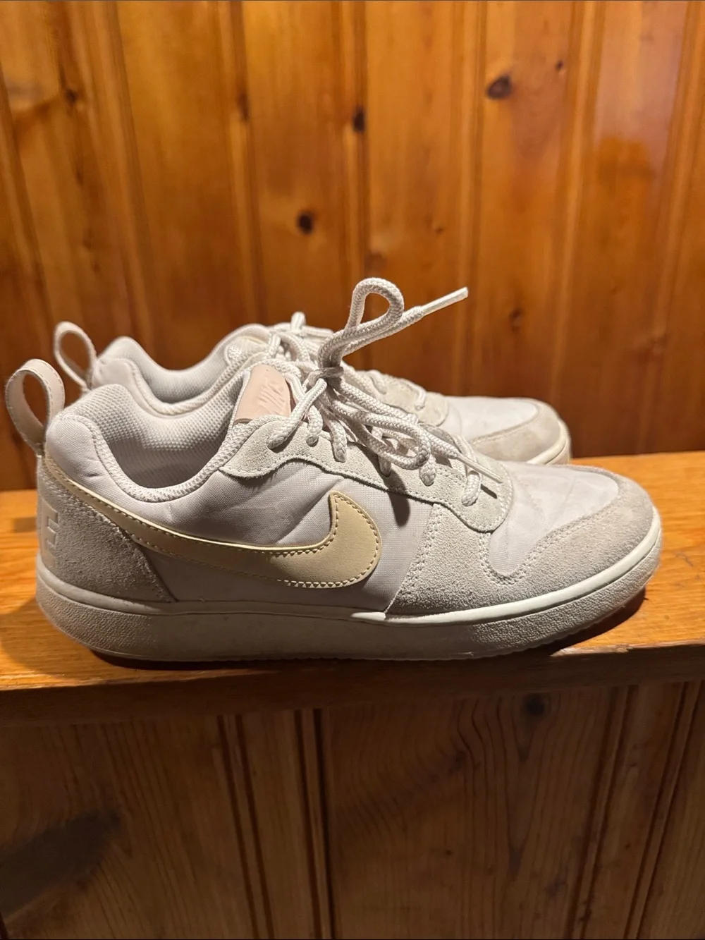 Nike Beige and Tan Low-Top Sneakers